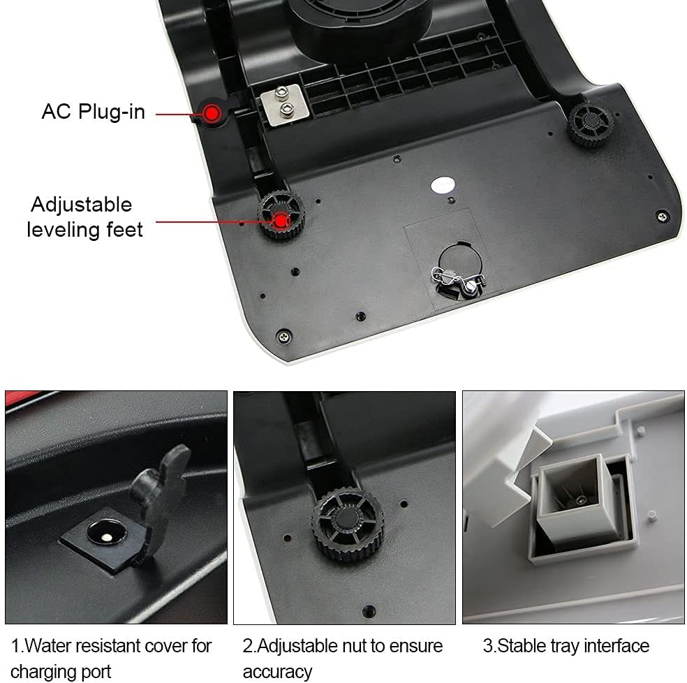 Close-up image of the scale's components, highlighting the high-strength ABS environmental protection material used in its construction.