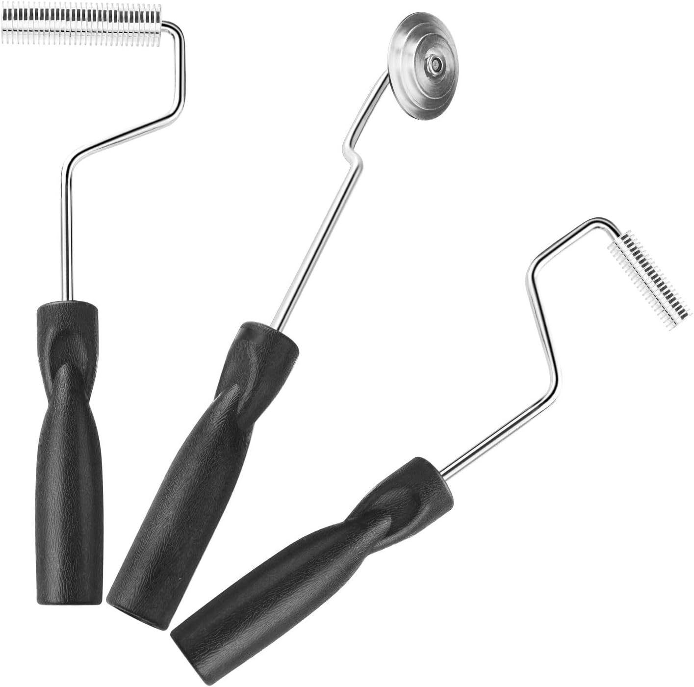 Fiberglass Roller Tools Kit, 3Pcs Bubble Paddle Tool Fiberglass Resin Laminating Roller Set for Tub Shower Bathtub Boat Repair