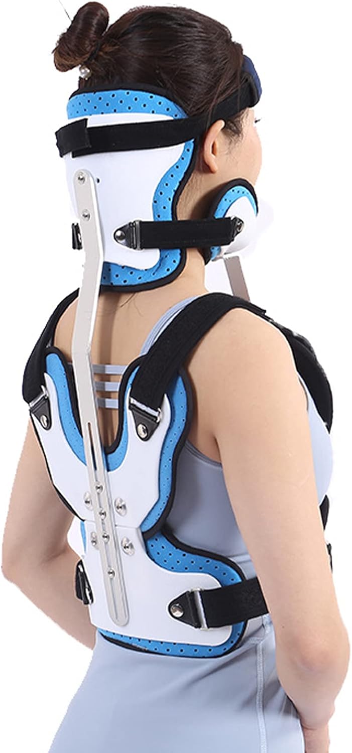 Orthosis Cervical Thoracic Brace Neck Chest Fixed Brace Traction Device Cervical Thoracic Orthosis Cervical Rehabilitation Support Cervical Thoracic Corrector Suitable for Men and Women