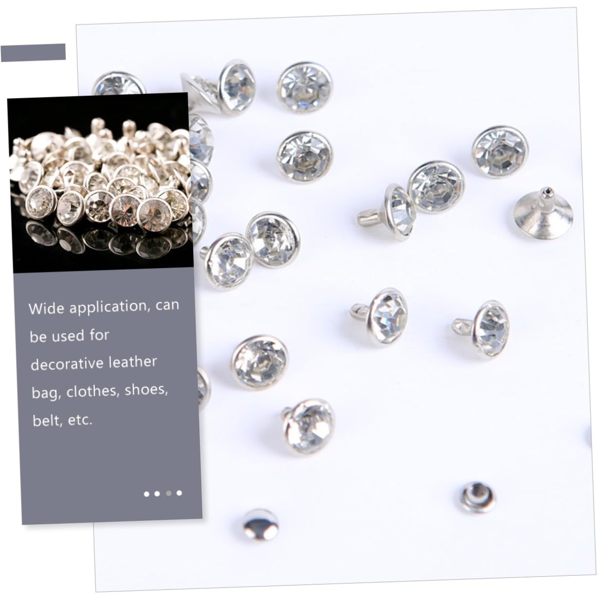 VILLCASE 1000sätze Nieten Glitzernde Rivets Für Kleidung Taschen Und Schuhe Hochwertige Nieten Einfach Anzubringen Für Kreative Bastelprojekte Und Individuelle Modegestaltung