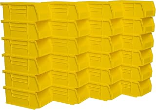 Akro-Mils 30220 AkroBins Stackable Plastic Storage Bins 7-3/8x4-1/8x3 Inch Yellow 24-Pack Garage Pantry Craft Organizer