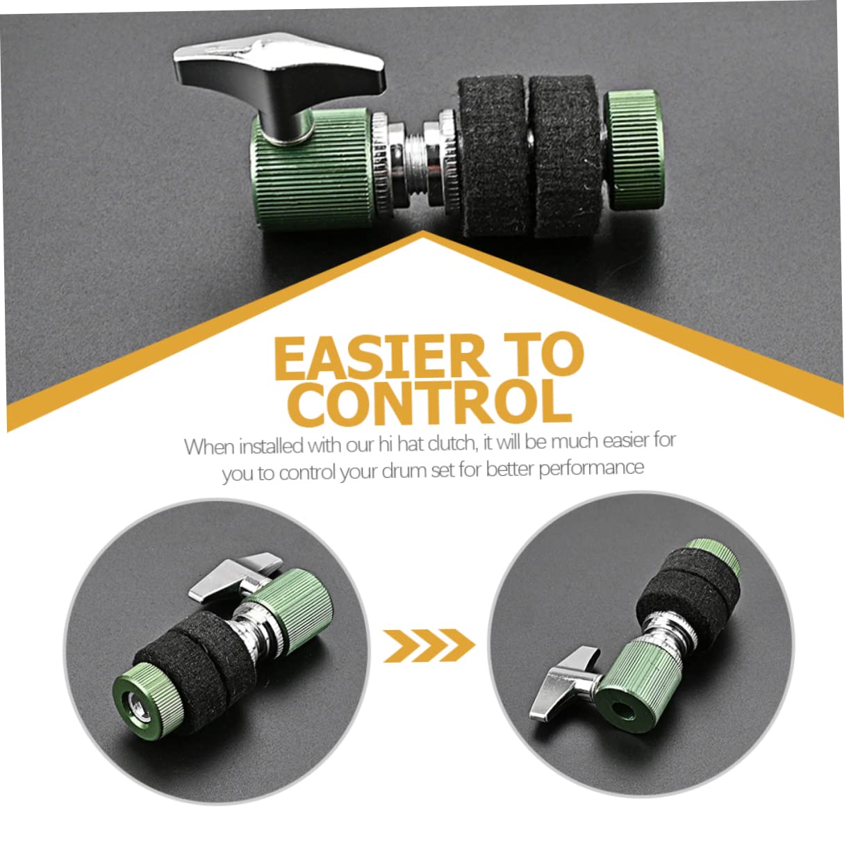 LIFKOME Practical Green Clutch Jazz Drum Hi-hat Easy Install Hi-hat Cymbal Drop Clutch