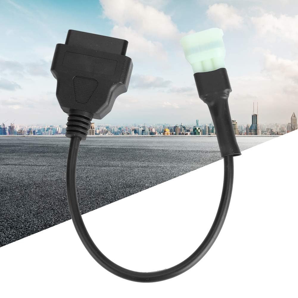 Aramox Motocykl 6-pinowy do 16-pinowy adapter OBD kabel adaptera kabel adaptera OBD2 adapter bluetooth diagnostyka i wykrywanie usterek silnika dla motocykli