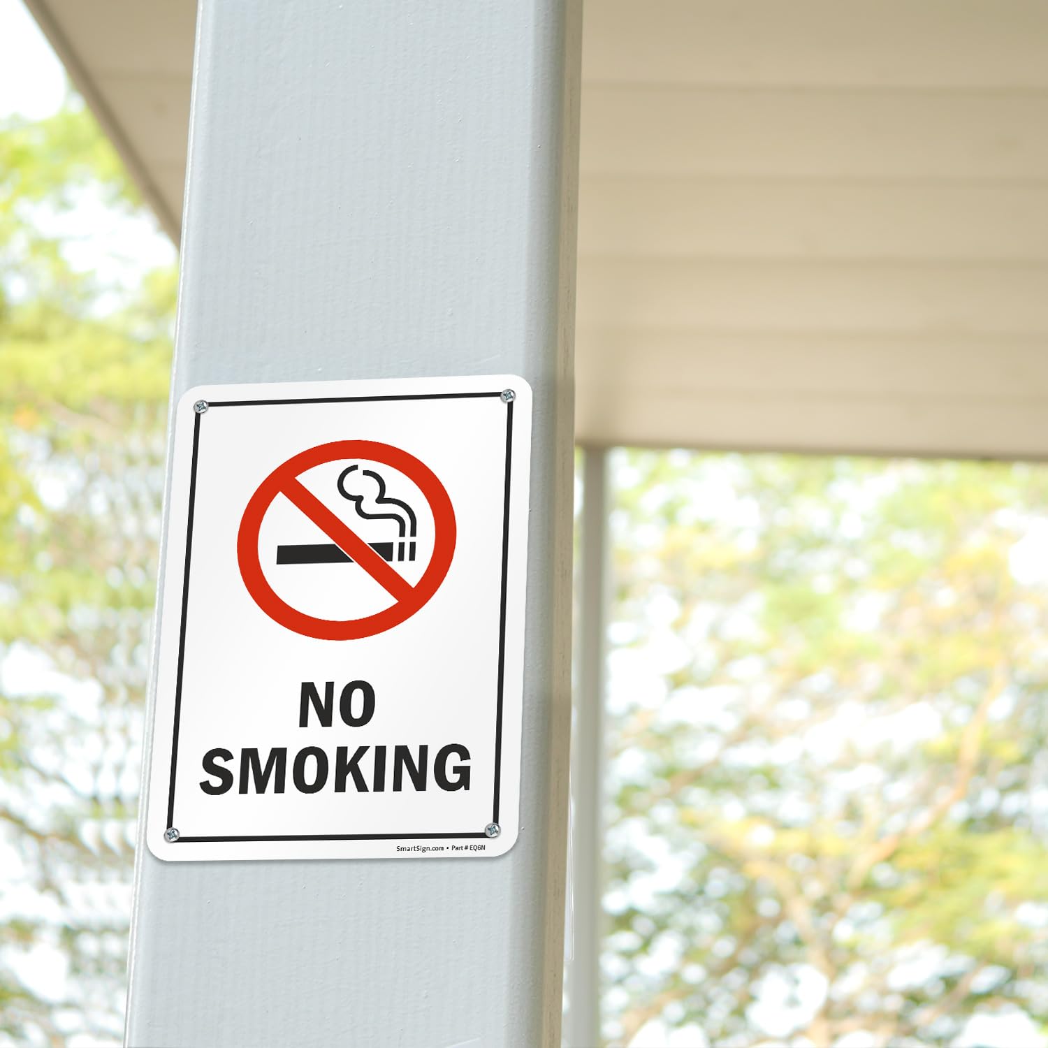SmartSign "No Smoking" cartel | 7" x 10" aluminio (paquete de 4)