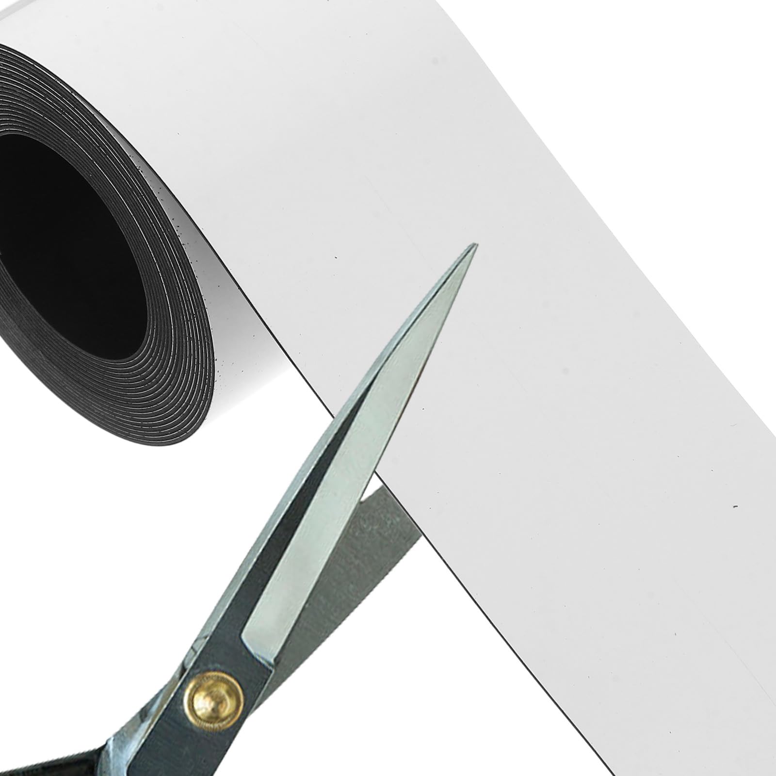 Abaodam Etichette Magnetiche Cancellabili e Scrivibili in Pet Bianco, Strisce Adesive Riutilizzabili per Ufficio e Fai da Te, per Lavagne e Organizzazione