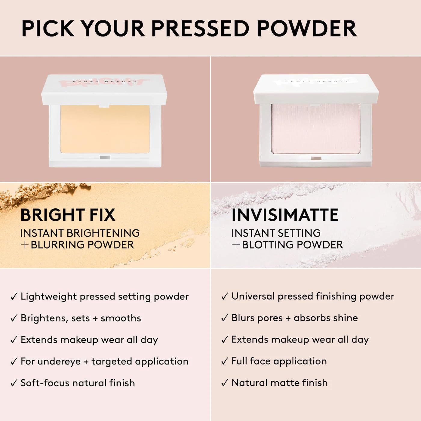 FENTY BEAUTY Bright Fix Illuminating und Korrigierender Puder, Banana 03, 8,5 g