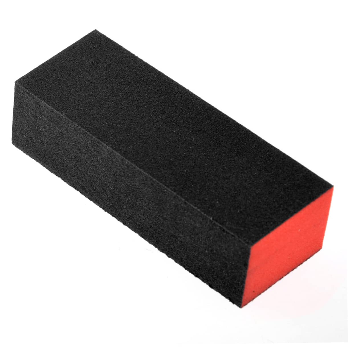 OSOLADY 10Pcs Washable Sided Sponge Nail Files Nail for Natural False Nails Portable Nail Sanding Blocks for Professionals Beginners Black Red Color