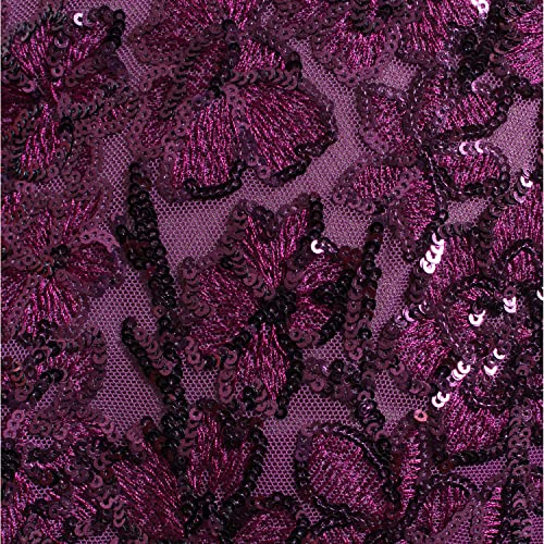 Image of Alex Evenings Women's Long Stretch Sequin Bodice Mother of The Bride Dress with Empire Waist (Petite and Regular Sizes)