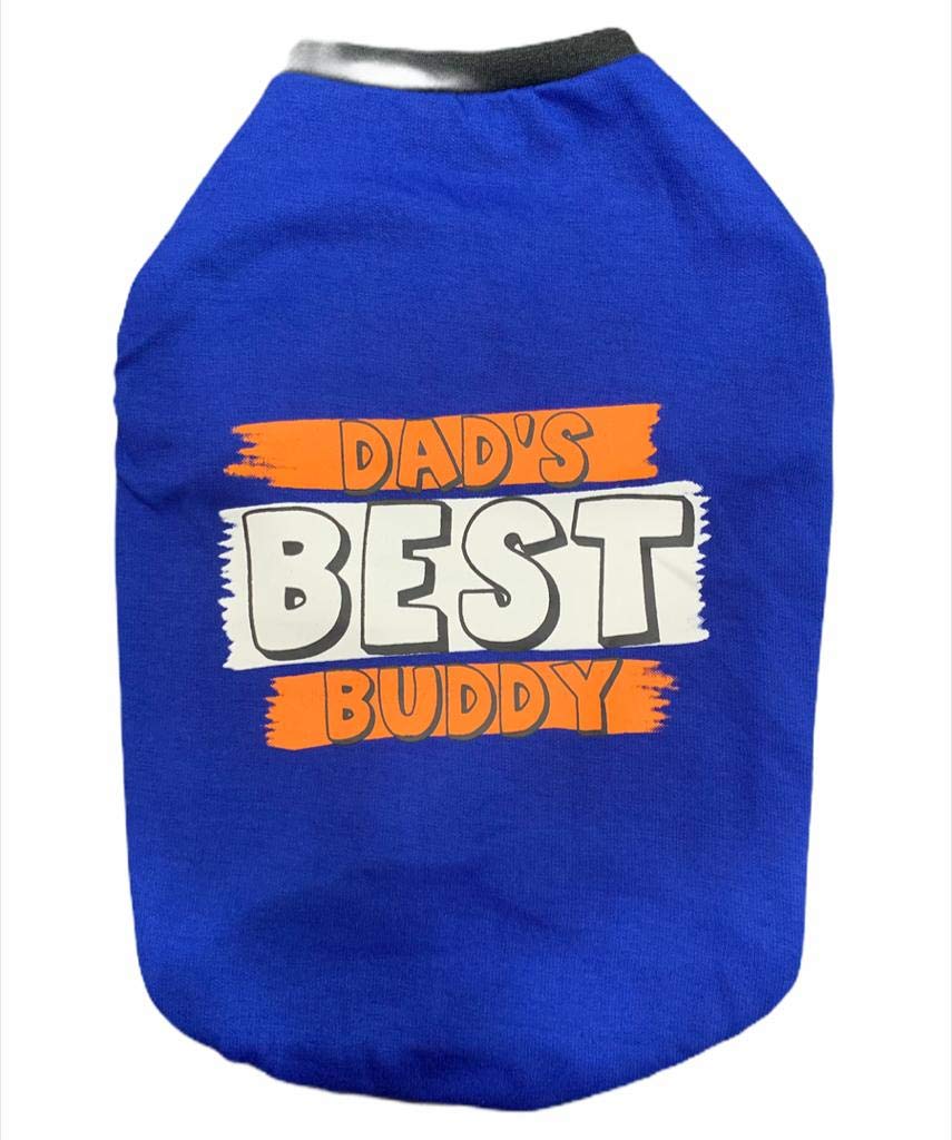 CHOOSTIX Winter Dog T-Shirt, Dads Best Buddy, Navy Blue, 10", Small, 150 Gram (B08LRB87W4) Amazon Price History, Amazon Price Tracker