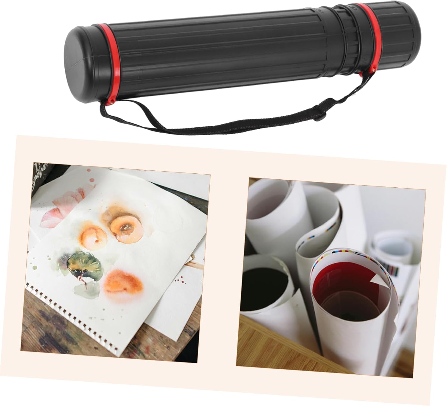 VILLCASE Telescoping Poster Tube Plastic Storage for Mailing and Protecting Artwork for Posters Documents and Drawing Tools