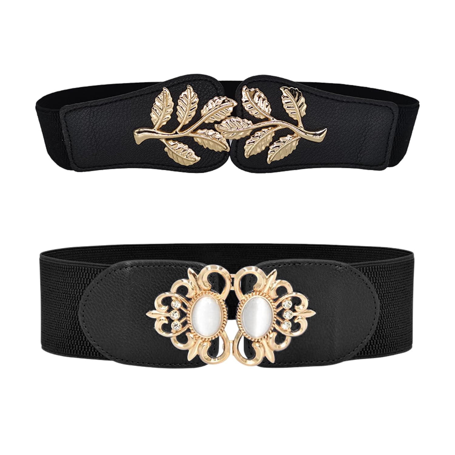 2 Pieces Of Retro Belt, Leaf Tie Belt, Women'S Belt, Simple And Versatile Waist Seal, Women'S Elastic Belt.