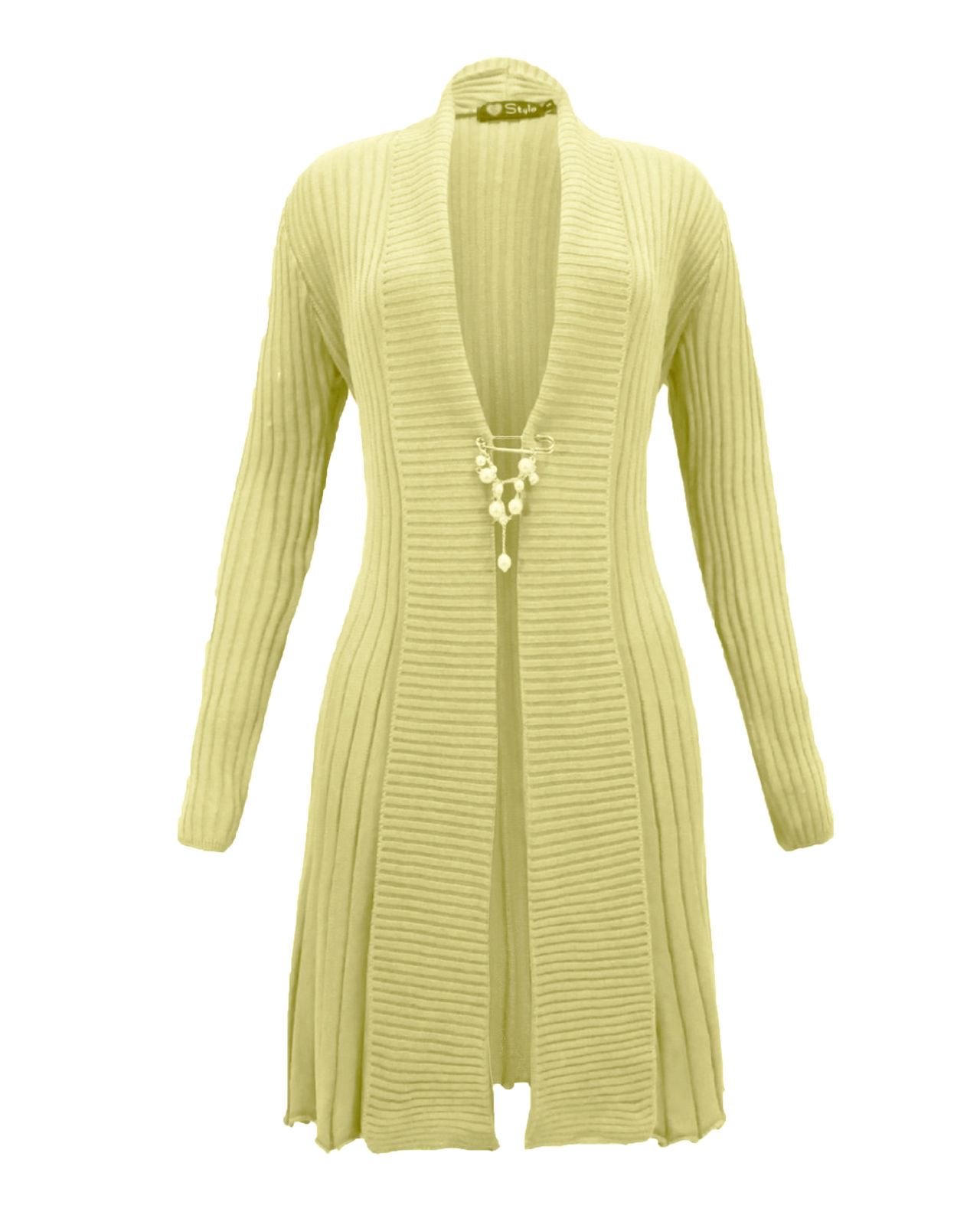 New Ladies Knitted Boyfriend Cardigan Women Crochet Dress Top Plus Sizes Cream 24-26