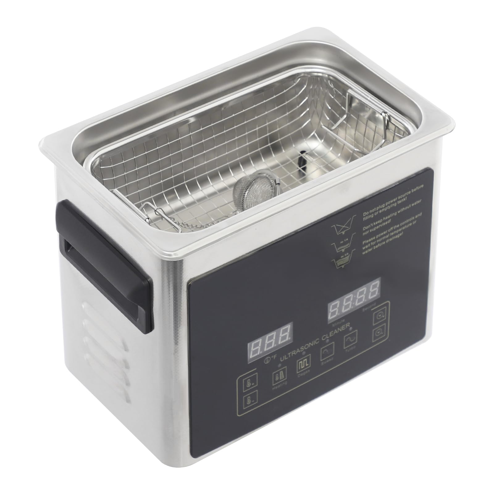 Ultradźwiękowe urządzenie do czyszczenia, podwójna częstotliwość 28/40 kHz 120 W, ogrzewanie, timer 3,2 l, do biżuterii, okularów, zegarków, laboratorium, warsztatu