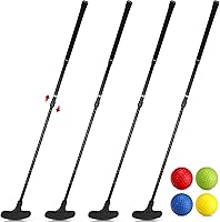 Vista 10 de Hiboom Paquete de 4 Putters de Golf para Hombres y Mujeres Putter de Mini Golf de Dos Vías con 4 Pelotas Longitud Ajustable Putter para Niños a