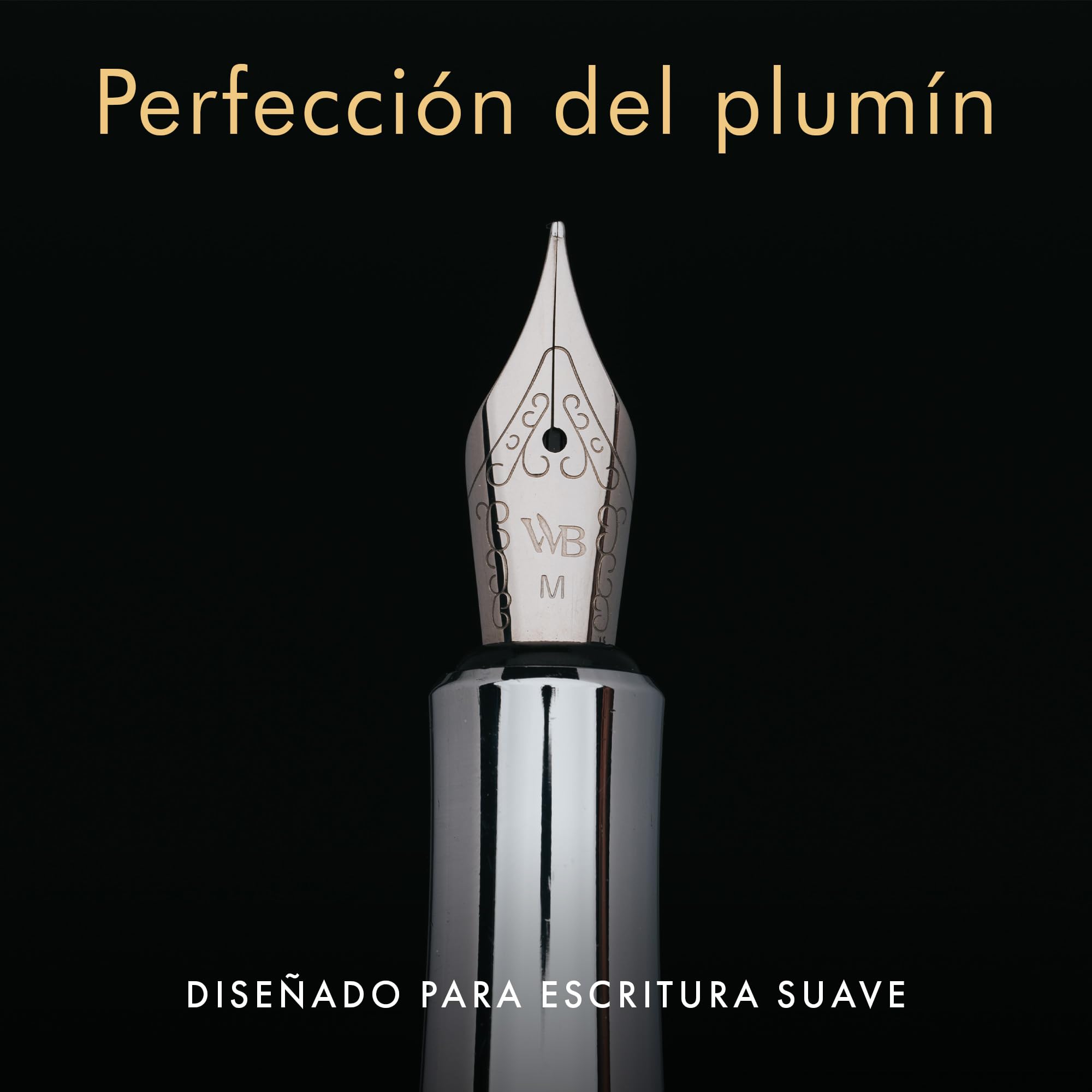 Wordsworth and Black Fountain Pen Mini EDC Bolígrafo de Bolsillo Azul, Cromo, Punta Mediana, 6 Cartuchos de Tinta, Convertidor de Tinta, Conjunto de Regalo de Bolígrafo Recargable, Hombres y Mujeres