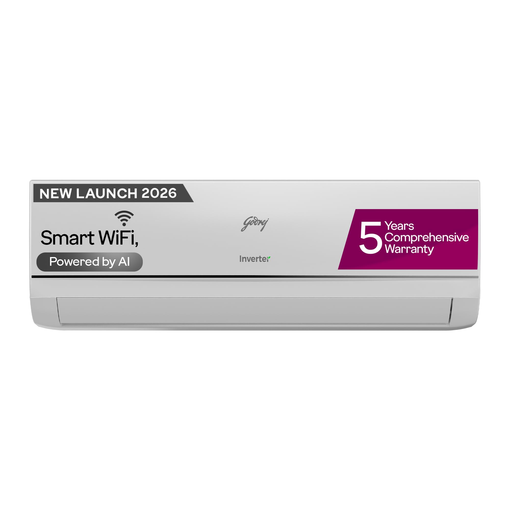 godrej 1 ton 3 star wi-fi inverter split ac with 5-in-1 convertible cooling, ai powered technology, heavy duty cooling at 52°c & 5 years warranty (ac 1t ec hic 12y3th ca iot4, white)