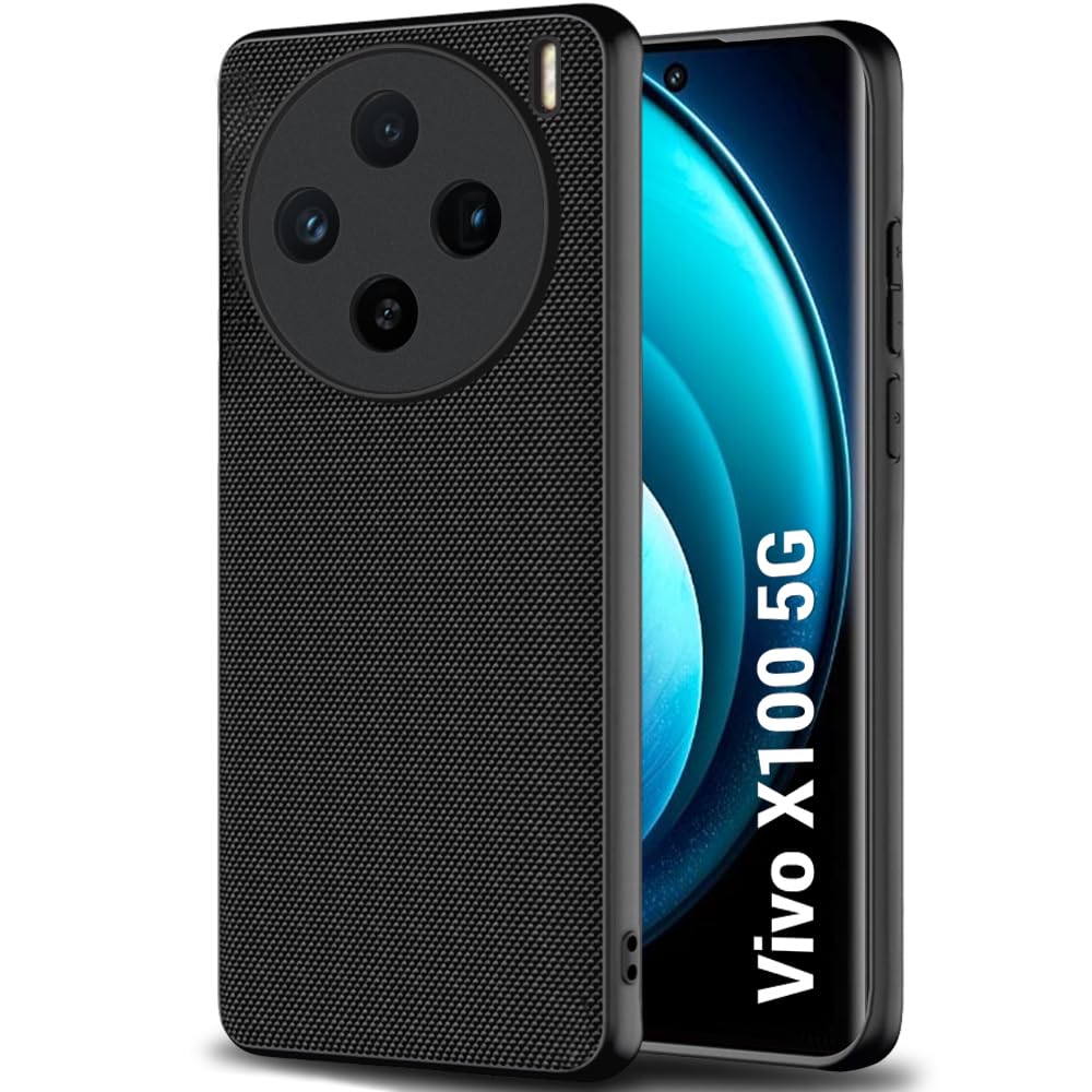 TheGiftKart Back Cover Case for Vivo X100 5G | Slim & Lightweight | Ultra-Premium Design | Camera Protection Bump | Fabric Texture Case Cover for Vivo X100 5G (PC & TPU, Black) (B0CR6NBT1K) Amazon Price History, Amazon Price Tracker