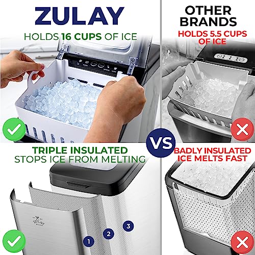Compare Zulay 3X Size Soft Ice Maker with Water Line Hook Up Extra