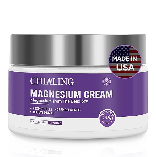 DeadMagnesium Cream, loción de magnesio del mar Muerto, ingredientes naturales, fabricada en Estados Unidos, uso de día y noche, crema de magnesio y