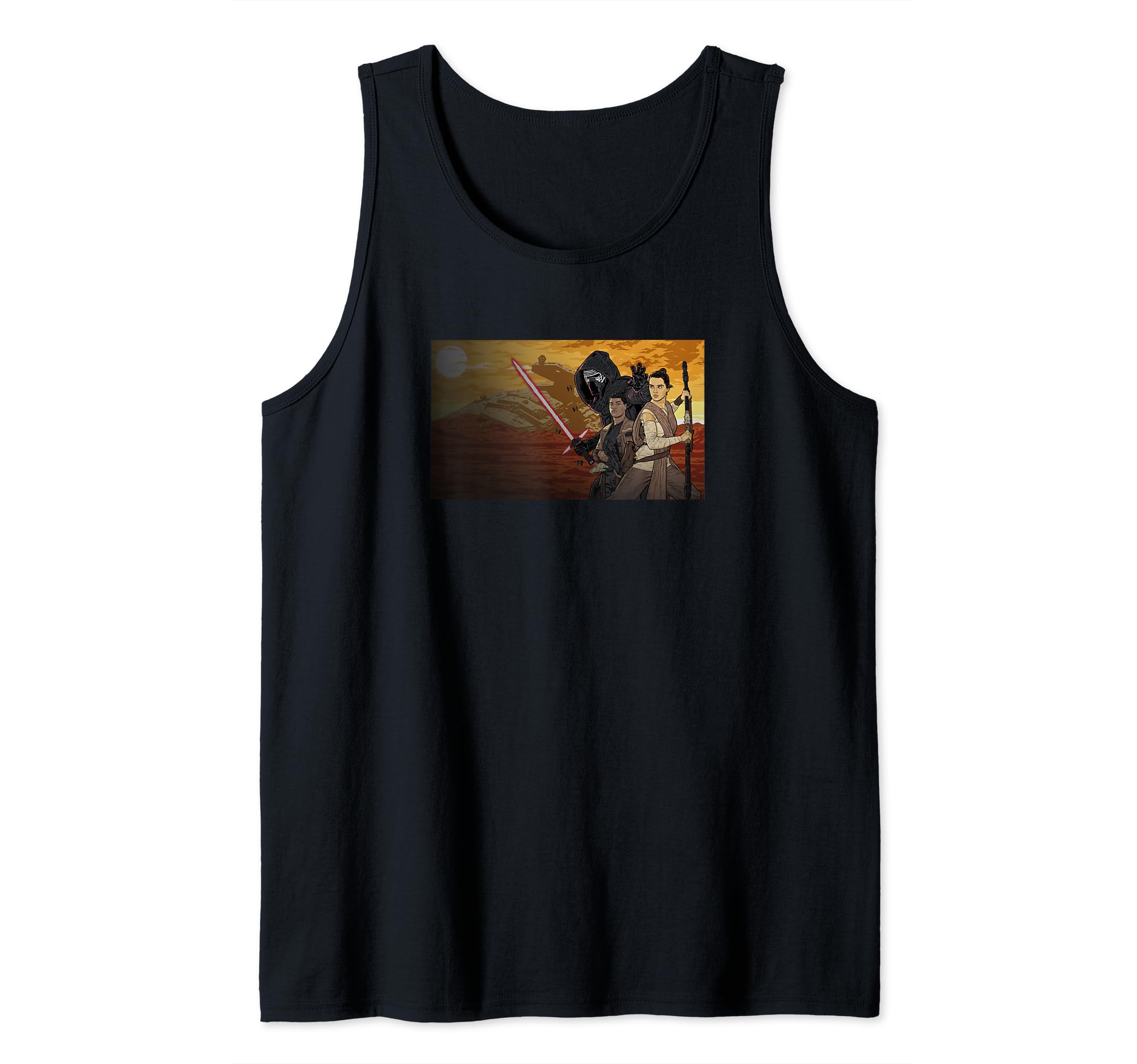Star Wars: The Force Awakens Exclusive Illustrated Group Tank Top, Black