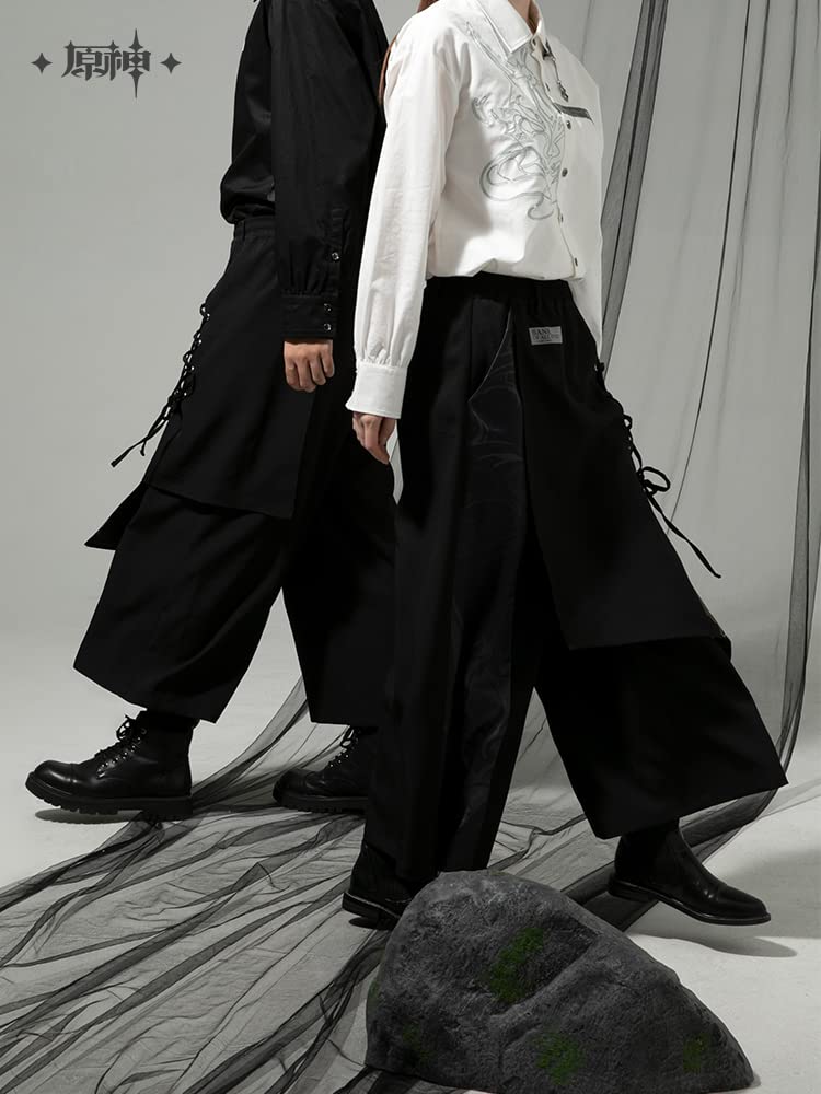 神シルエット！！変形 ワイドスラックス ブラック