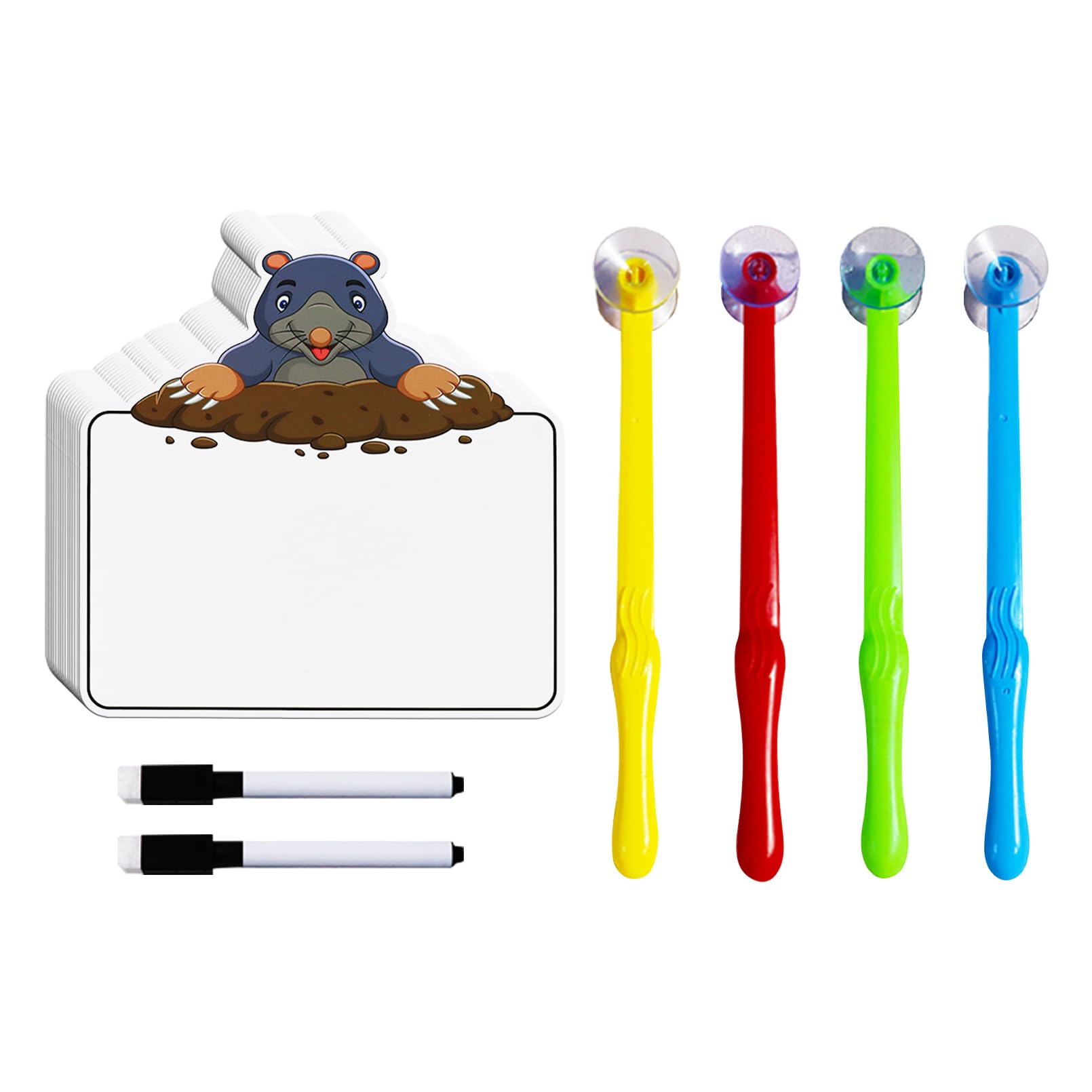 HOOJOJO Whack a Mole Game Letter Game Rewritable Flash Cards Montessori Toys Board Games for Kids Educational Toys for Classroom and Family