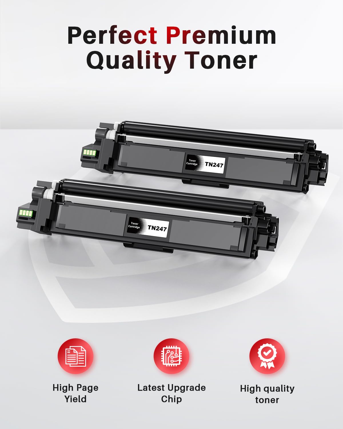 Halloya TN-243CMYK - Toner compatibile per Brother MFC L3750CDW TN247 TN-247BK, compatibile con Brother TN-243 TN243 TN-247 per DCP-L3550CDW Toner per MFC-L3770CDW HL-L3210CW(2 nero)