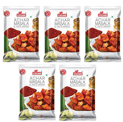 VASANT Achar Masala Combo Pack Of 5|Achar Masala|Pickle Masala|Mango Pickle|Red Chilli Powder, Iodized Salt, Fenugreek, Mustard, Turmeric Powder & Asafoetida|Vegetarian|200 Gm Each (B00ZWHJQRE) Amazon Price History, Amazon Price Tracker