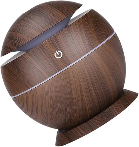 Mini difusor humidificador USB con diseño de grano silencio operación luz LED para oficina en casa y uso del coche compacto y