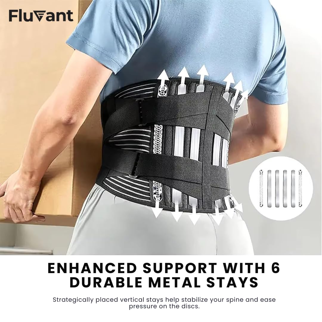 Sports Support Belt for Lower Back Adjustable Elastic Waist Trainer Wrap with Removable Pad, Back Brace for Men & Women (XL)