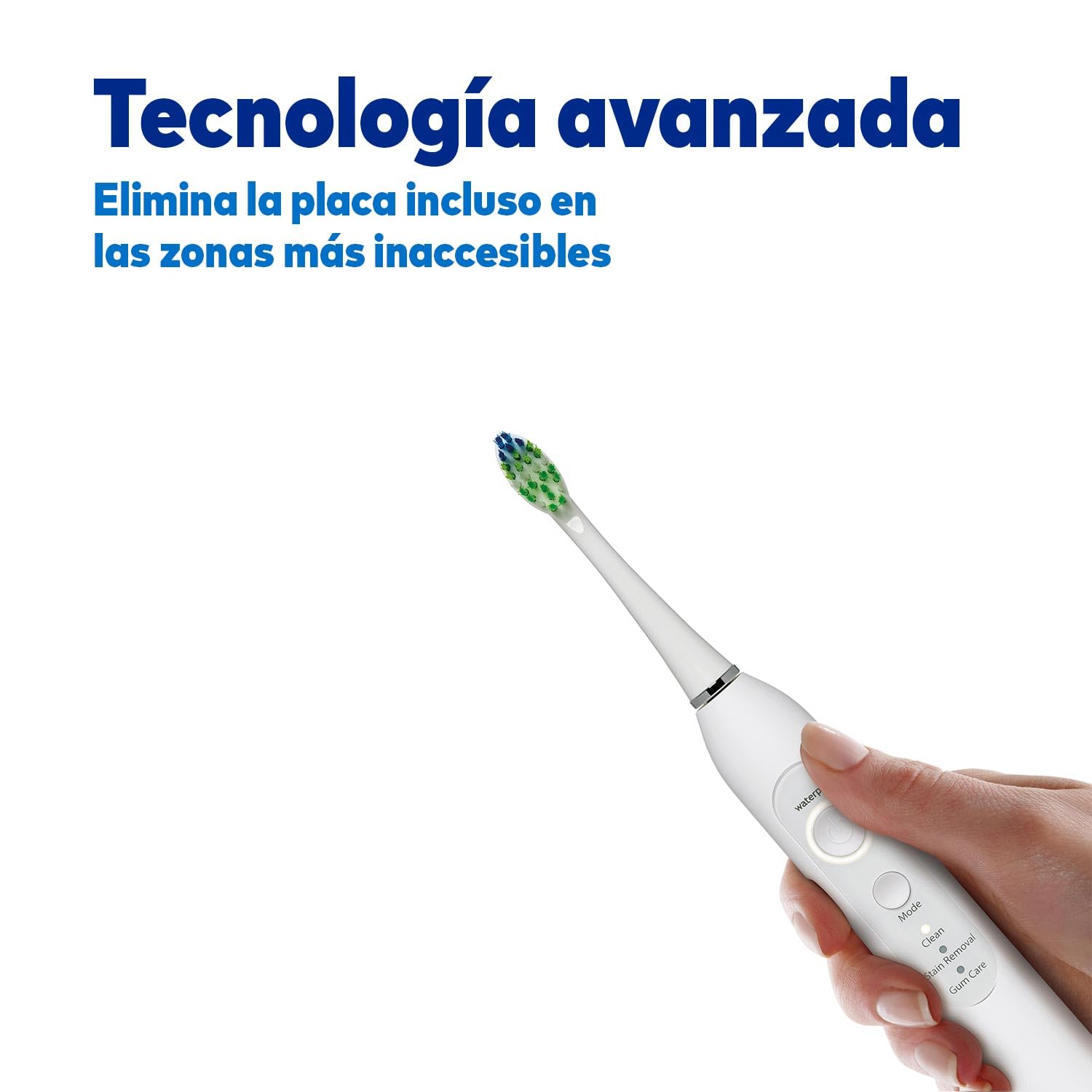 Waterpik Sensonic Cepillo de Dientes Sónico Eléctrico para Adultos con 3 Modos de Higiene, Batería Recargable, Estuche de Viaje, Cargador USB, Color Blanco STW-03EU