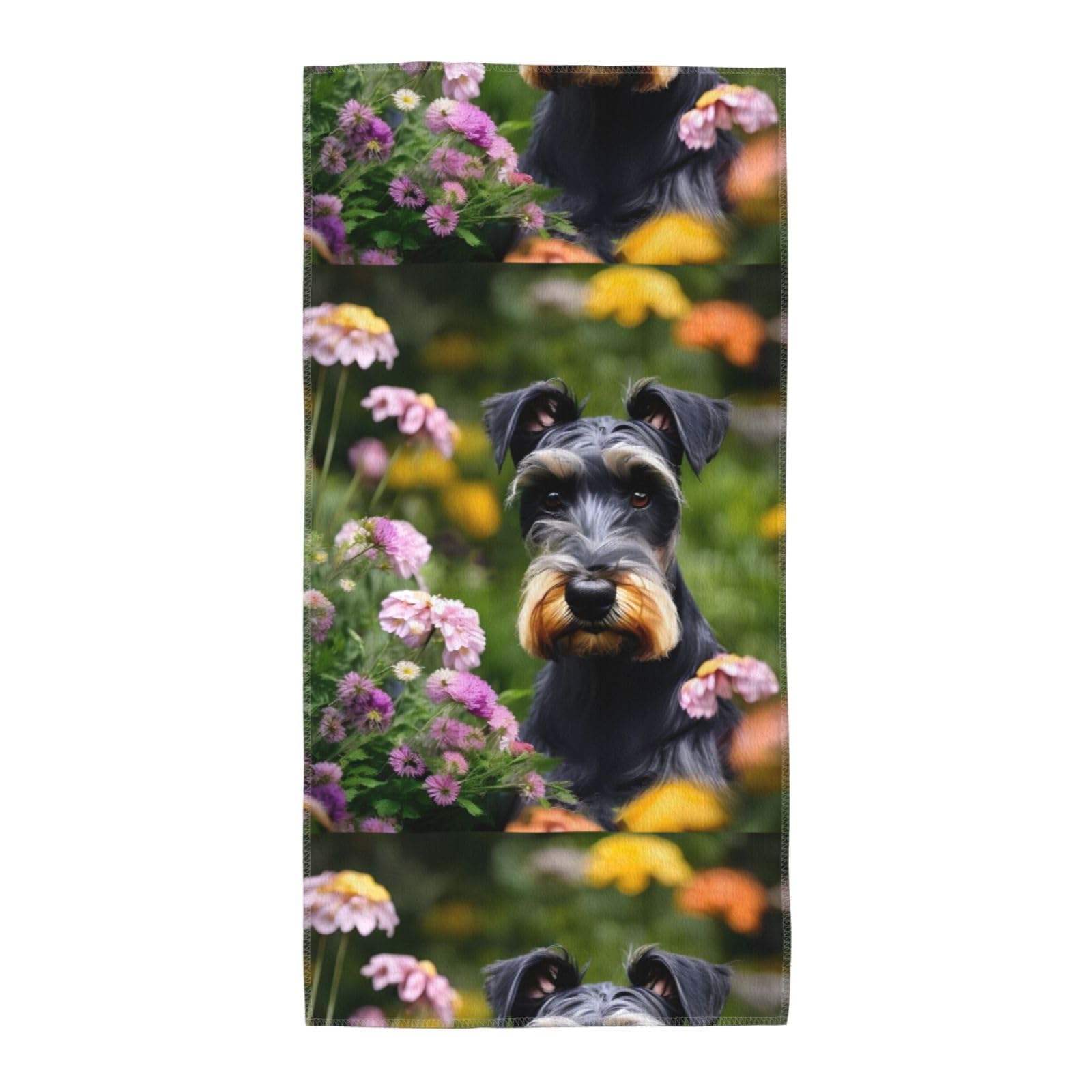 Cbaaghh Schnauzer Print Towel, Towels Thick Face Towels Fast Drying Washcloth For Bath, Spa, Gym