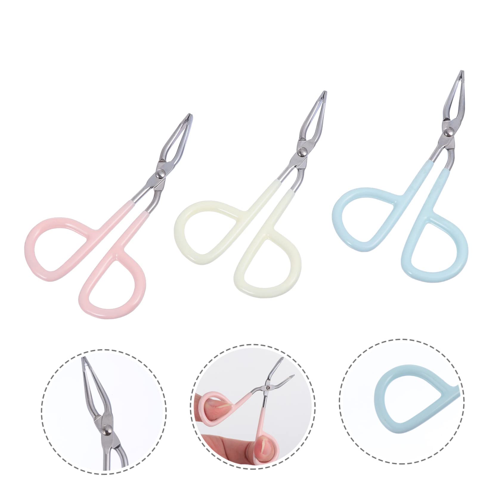 FRCOLOR 18 Pollici Pinzetta servirsi lookover pinzette per del viso pinzette per il trucco attrezzo Forbici pinzette per sopracciglia a forma di forbice pinzette piatte a punta dritta