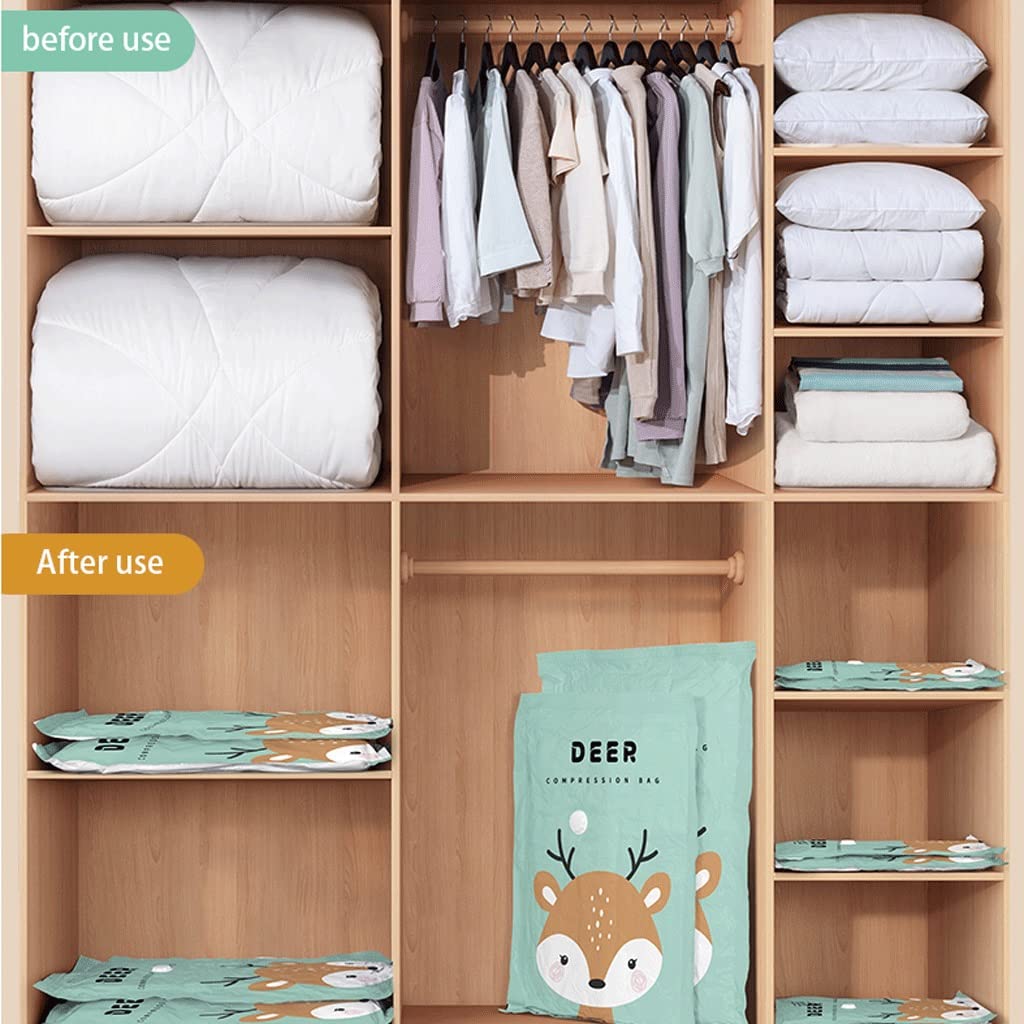 Bolsas de almacenamiento al vacío Bolsas de almacenamiento al vacío reutilizables con bomba eléctrica Bolsas de sellado al vacío o ropa, colchones, mantas, edredones, almohadas Paquete de 4-8 Bol