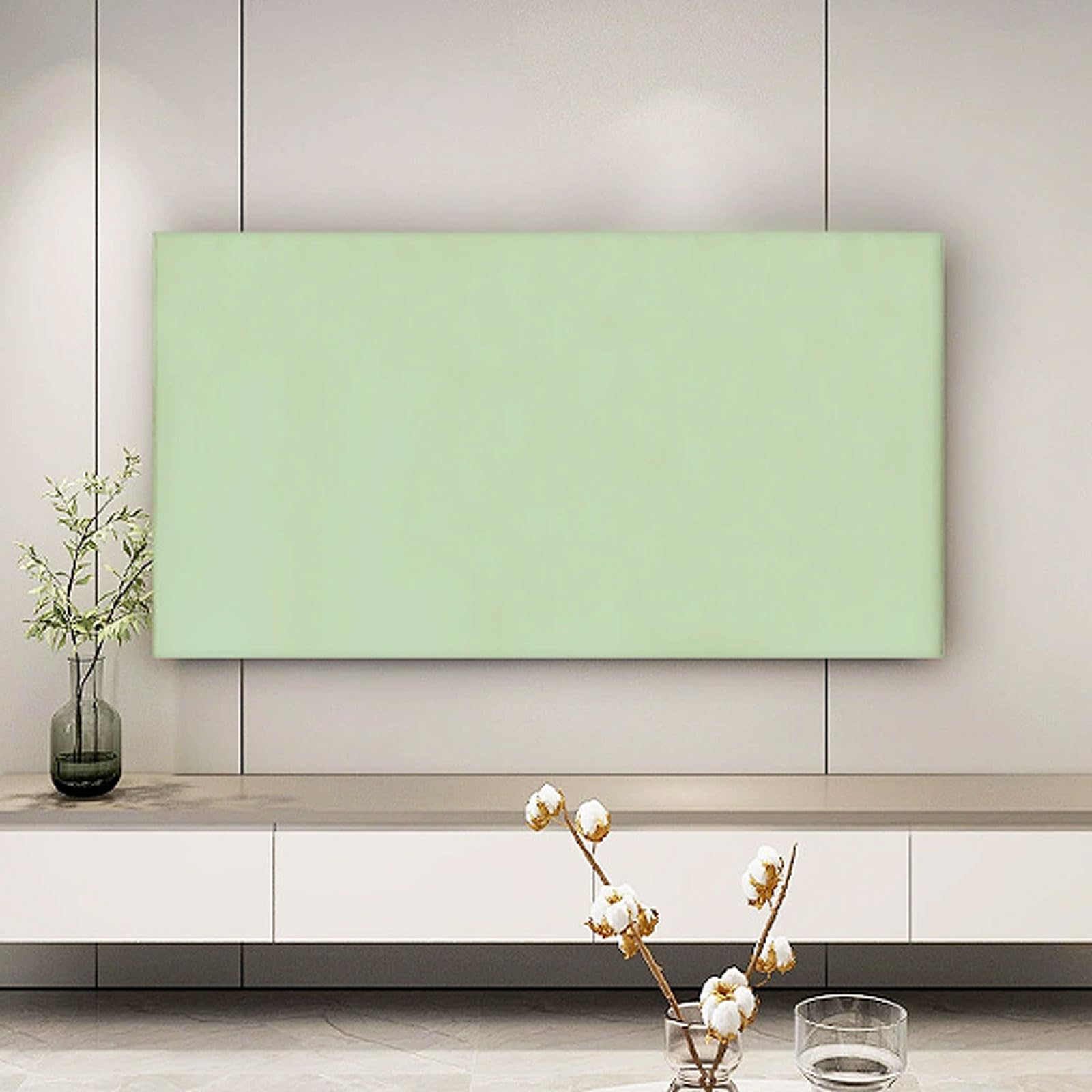 N/A Indoor TV Cover, Compatibel met 42-86 TV Stof Cover Elastische rondom anti slip Zachte Stof Screen Protector voor Wall Mount/Gebogen/Desktop TV,Oranje,55 65in