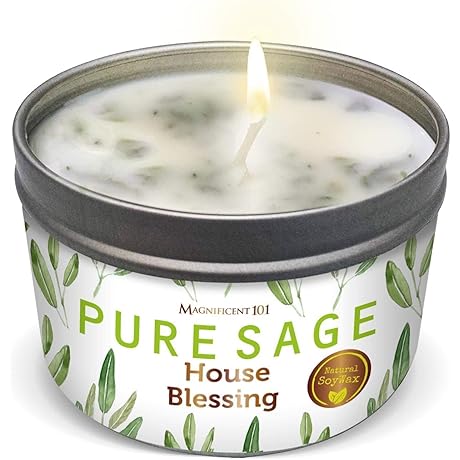 Sage Smudge Kit for Beginners: Magnificent 101 Pure White Sage Smudge Candle