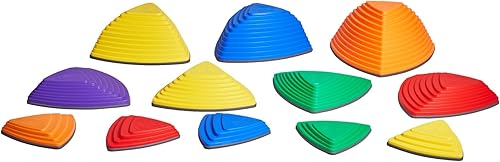 Miniatura 12 de VEVOR Piedras de equilibrio para niños, 12 unidades, hasta 220 libras, antideslizantes para niños pequeños, juego de coordinación de carrera