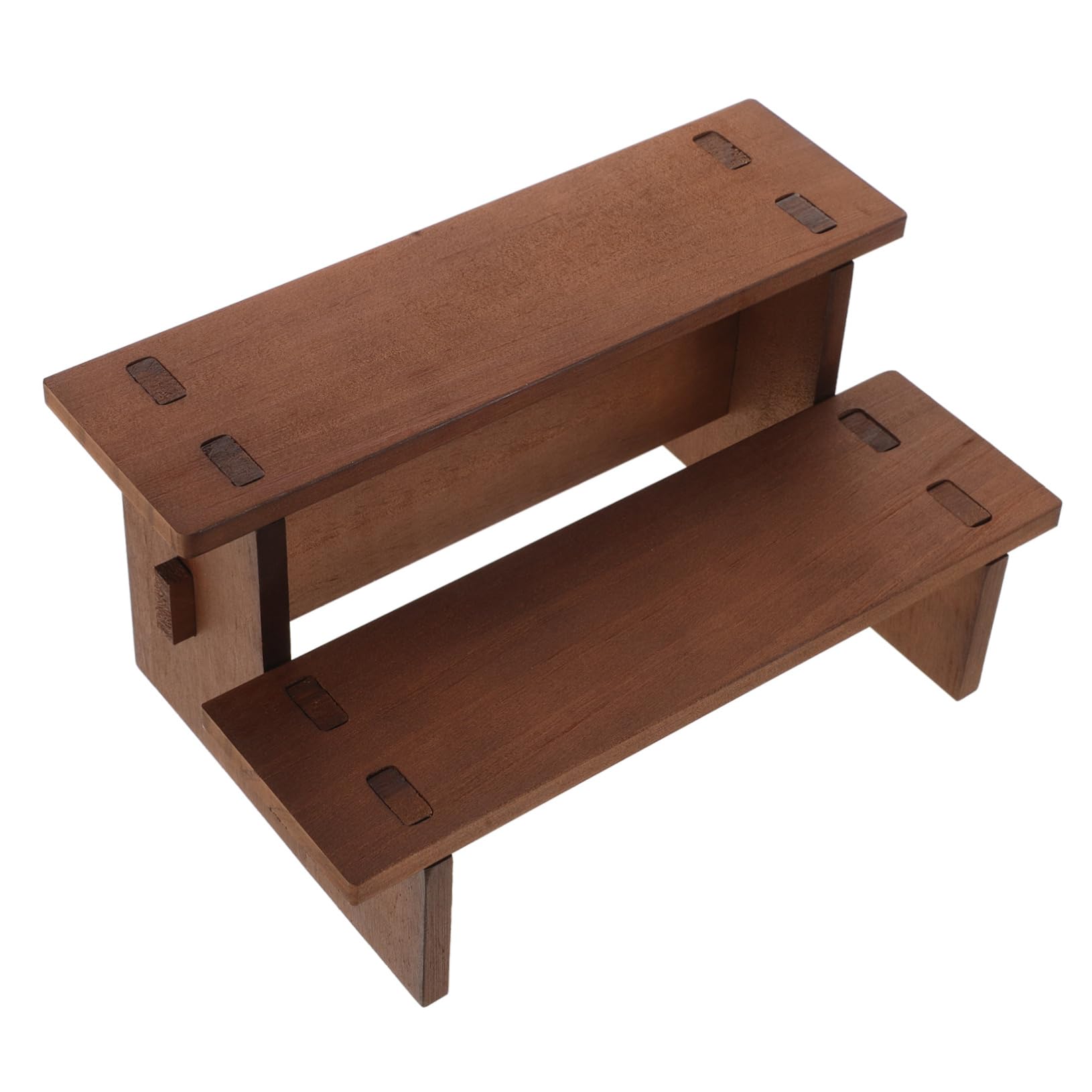 Beaupretty 2 Stück Holz Schmuckständer Multifunktionaler Organizer für Armbänder Uhren und Haarspangen Stabiler Stufiger Tischdisplay für Schmuck und Zubehör für Persönlichen und Gewerblichen