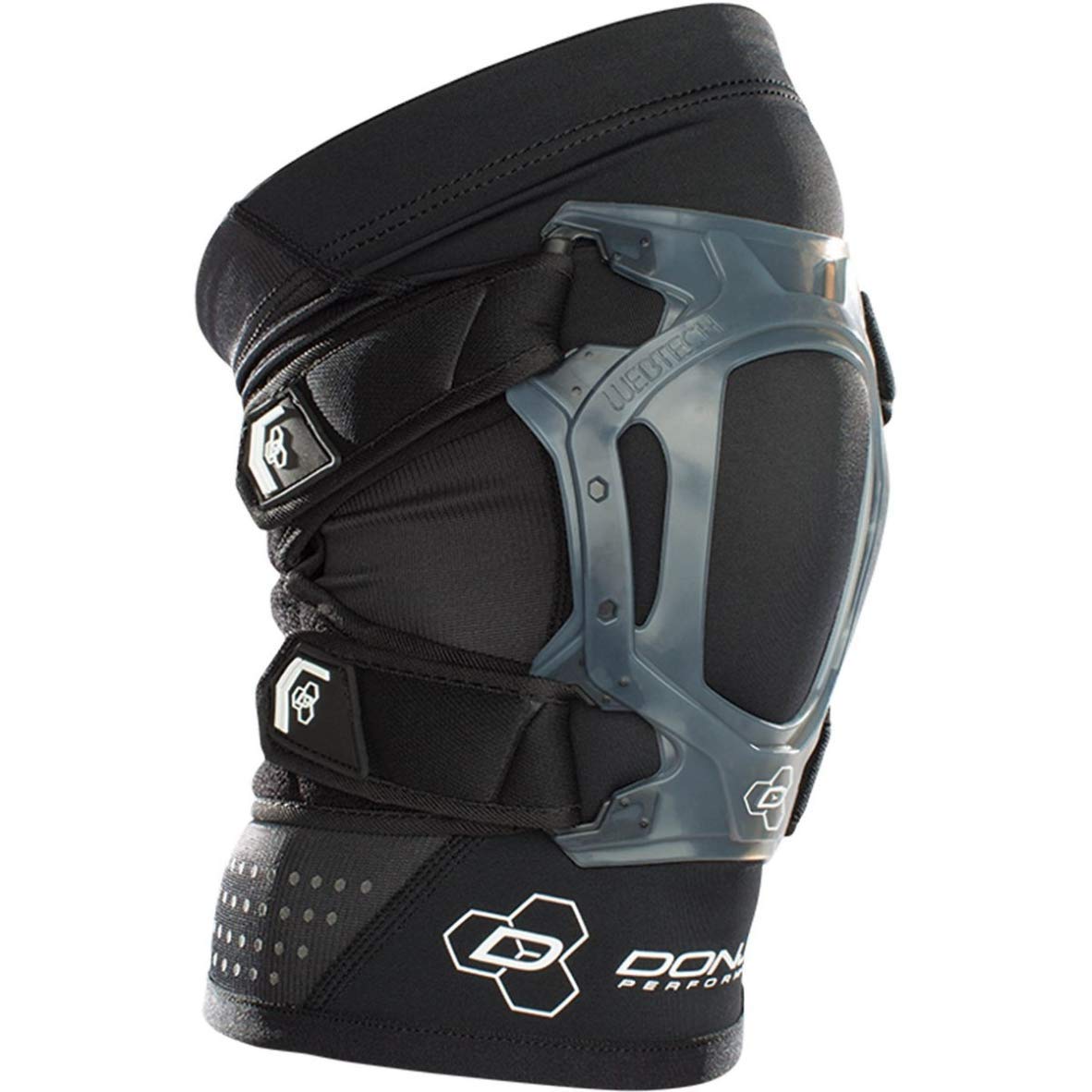 DonJoy Peformance Webtech Short Knee Brace β Lightweight, Adjustable, Dual Silicone Support to Quad and Patellar Tendon, Ideal for Tendinitis, Chondromalacia, Osgood Schlatters, Patella Tracking Support for Running, Walking, Cycling, Water Sports, Lacrosse, Soccer