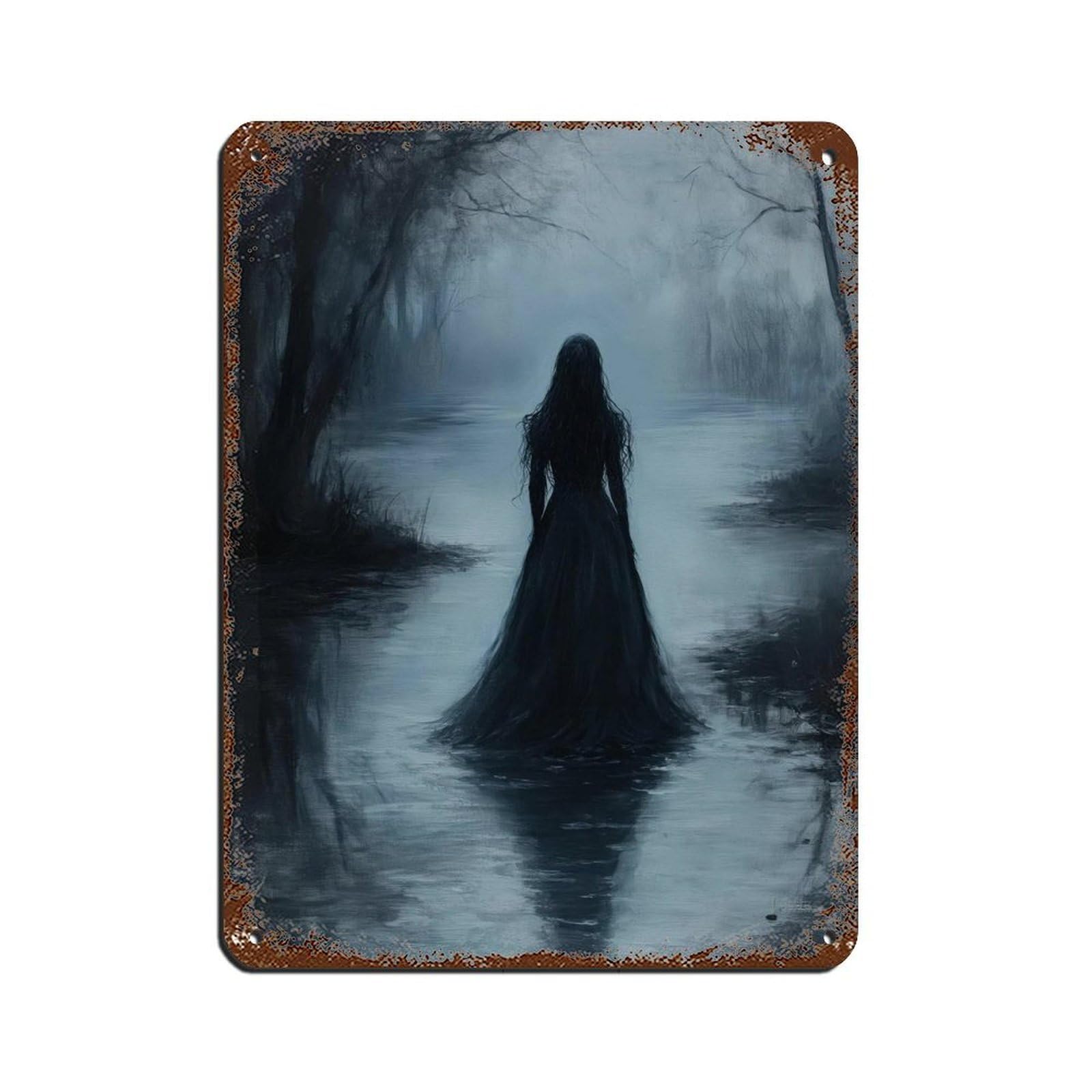 Moody Victorian Poster, Dark Decor Aesthetic Tin Sign Vintage Metal Pub Club Cafe Bar Home Wall Art Decoration Poster Retro 12x16inch(30x40cm)