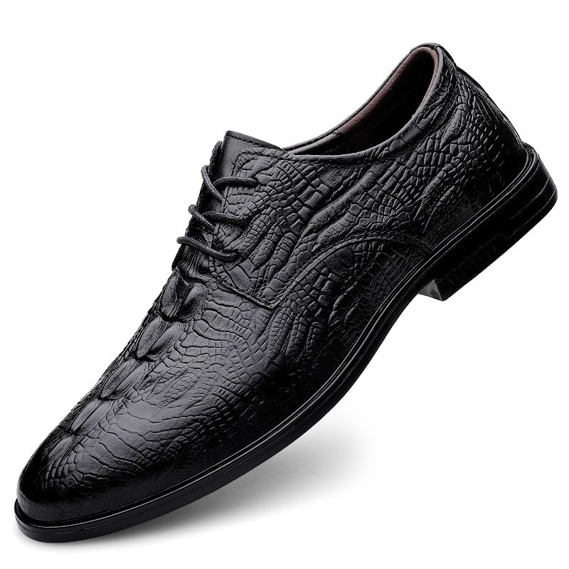 Mens Dress Shoes Mens Leather Classic Cap Toe Oxfords Lace Dress Shoes