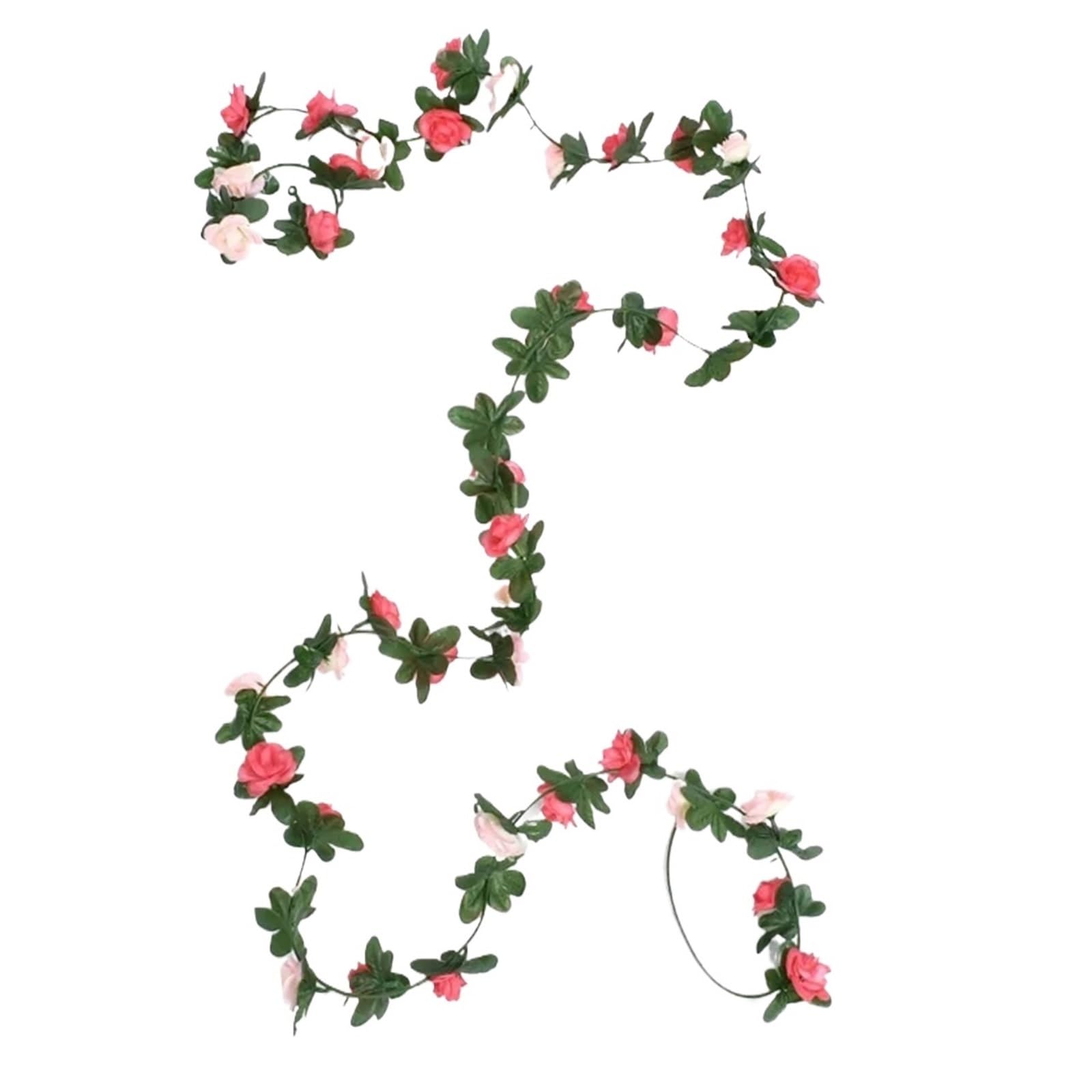 Ayztantine artificial flowers 2.5m Flower Garland Fake Rose Vine Artificial Flowers Hanging Ivy Baskets Wedding Arch Garden Background Decor