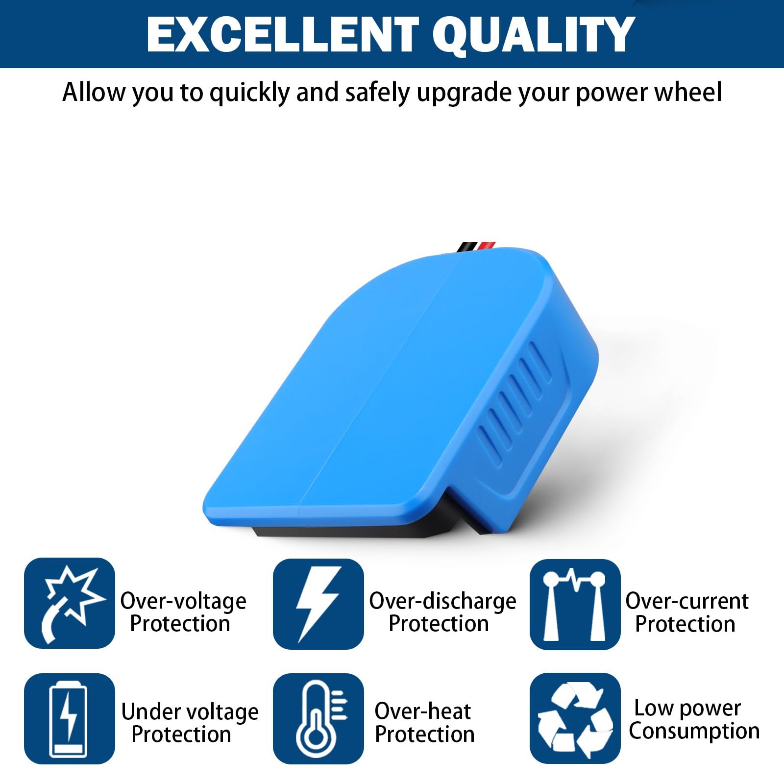 Power Wheels Adapter für Bosch 18V GBA Professional System Akku mit Sicherung & Drahtklemmen & 12 Gauge Draht, guter Stromumwandler für DIY Ride On Truck, Robotik