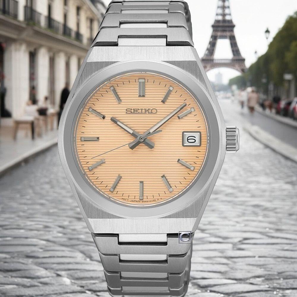 Seiko Damski analogowy zegarek kwarcowy z bransoletką ze stali nierdzewnej SUR577P1, srebro