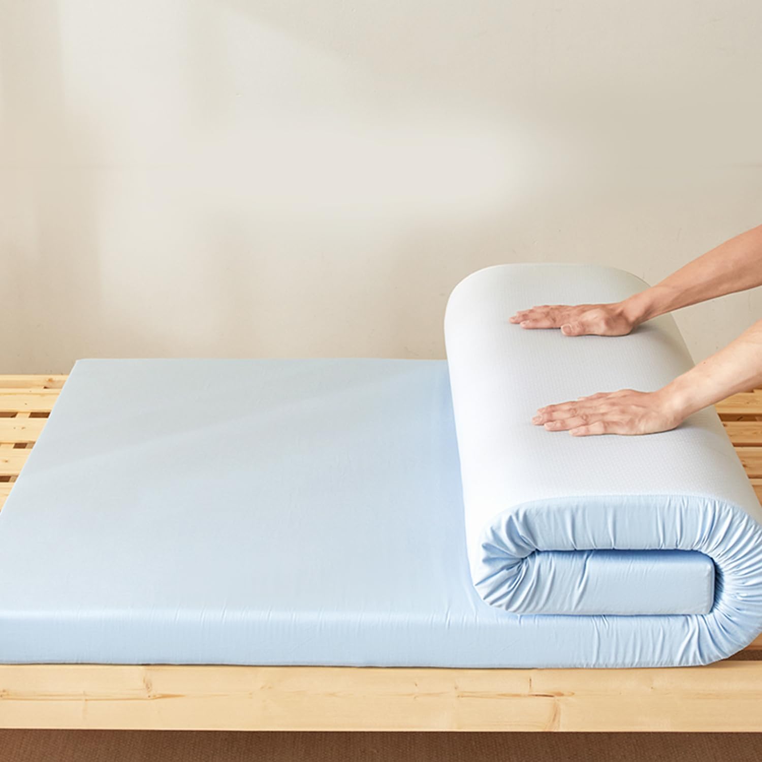 8cm/3.15in,150x200cmQUEEN, Futon Mattress Topper for Queen Twin Size Gel Memory Foam Japanese Futon Mattress Topper Thicken 5Cm/8Cm Sleeping Pad Folding Mattress for Camping Dormitory Guest