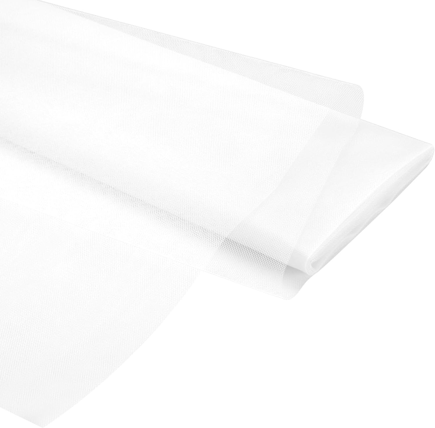 PATIKIL 100% Polyester Tulle Fabric Rolls, 54 Inch by 40 Yards Fabric Spool Tulle Ribbon Netting Bolt for DIY Crafts Wedding Party Decorations, Tutu Skirts, Table Skirt, White