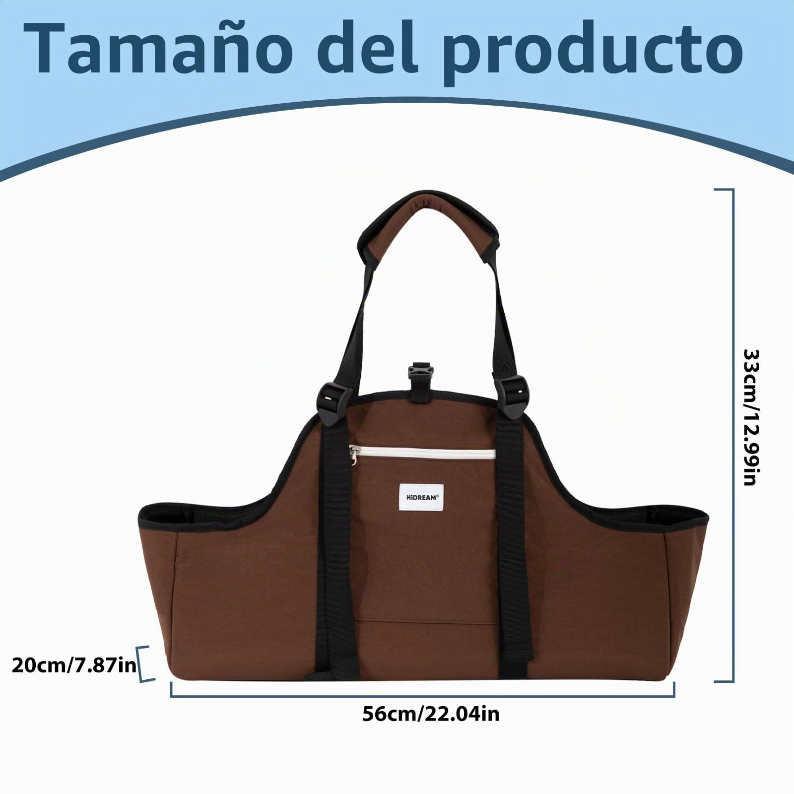 Portamascotas portátil para perros, de nylon, ligero, resistente al agua, para beagle, bolso para mascotas, bolso al hombro con cuerpo largo para hasta 8 kg, con abertura en U y clip