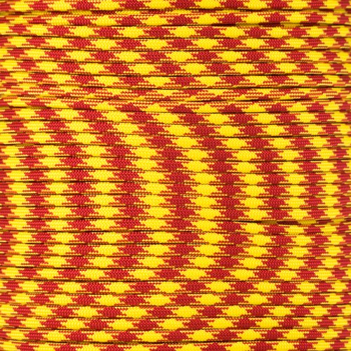 PARACORD PLANET 100 Feet Hanks Of Parachute 550 Cord Type Iii 7 Strand Paracord Over 200 Colors Red & Yellow