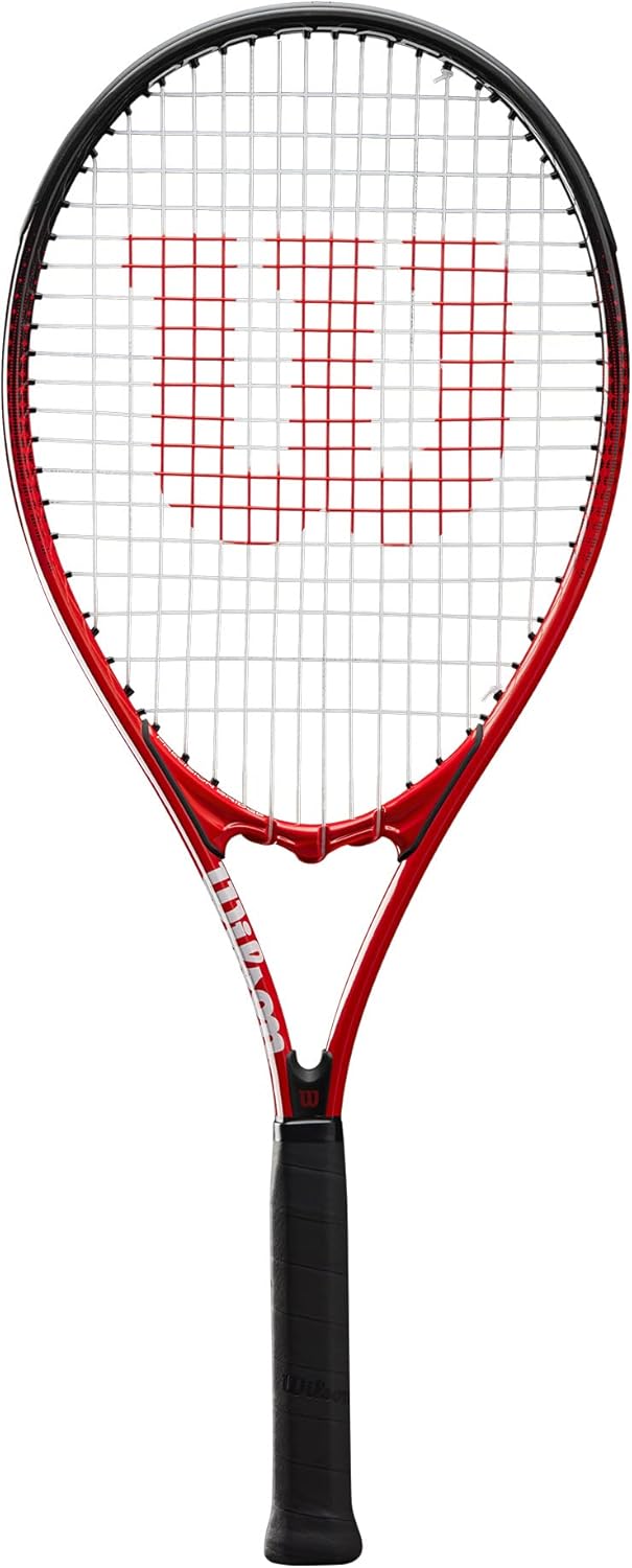 Wilson Pro Staff Precision XL 110 Tennis Racket - Grip Size 3-4 3/8", Black/Red