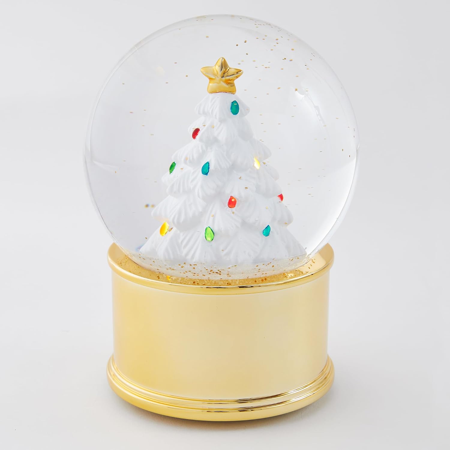 Things Remembered Engraved Light Up Christmas Tree Musical Snow Globe (Free Customization), Plays White Christmas Song